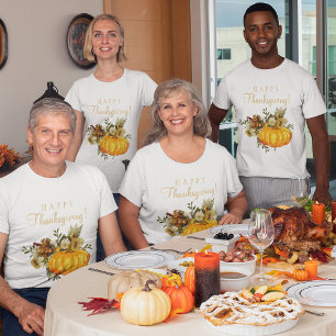 Happy Thanksgiving Orangenkürbis T-Shirt