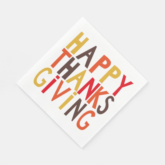 Happy Thanksgiving! Paper Cup Serviette (Ecke)
