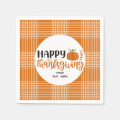 Happy Thanksgiving Paper Napkin Serviette (Vorderseite)