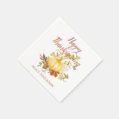 Happy Thanksgiving Paper Napkins Custom Serviette (Ecke)