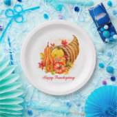Happy Thanksgiving Paper Plate Pappteller (Party)