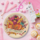 Happy Thanksgiving Paper Plate Pappteller (Party)