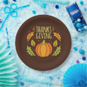 Happy Thanksgiving Paper Plate Pappteller (Party)