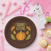 Happy Thanksgiving Paper Plate Pappteller (Party)