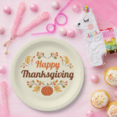Happy Thanksgiving Paper Plate Pappteller (Party)