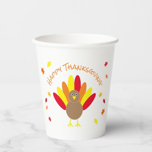 Happy Thanksgiving Pappbecher (Vorderseite)