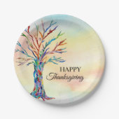 Happy Thanksgiving Pappteller (Vorderseite)