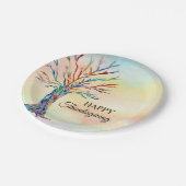 Happy Thanksgiving Pappteller (Schrägansicht)