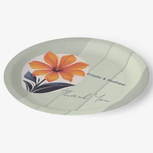 Happy Thanksgiving Pappteller (Schrägansicht)