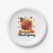 Happy Thanksgiving Pappteller (Vorderseite)