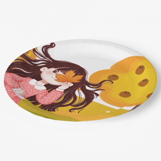 Happy Thanksgiving Pappteller (Schrägansicht)