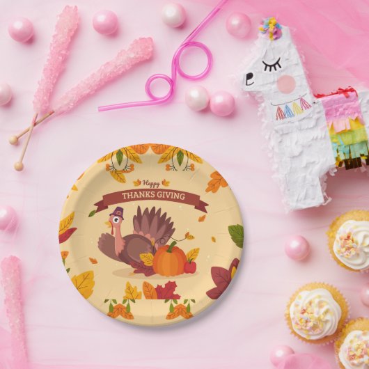 Happy Thanksgiving Pappteller (Party)