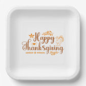 Happy Thanksgiving Pappteller (Vorderseite)