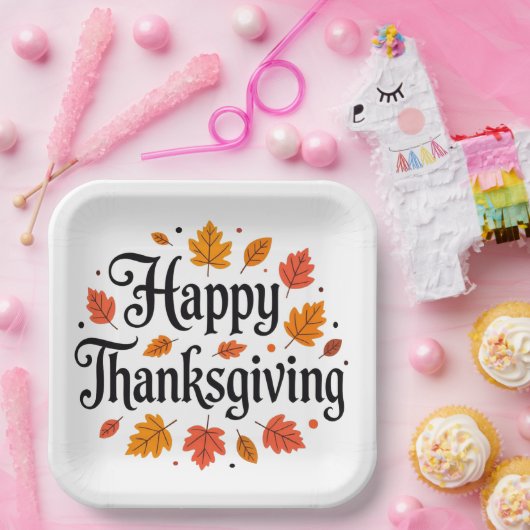 Happy Thanksgiving Pappteller (Party)