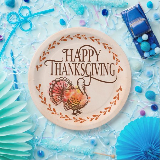 Happy Thanksgiving Pappteller (Party)