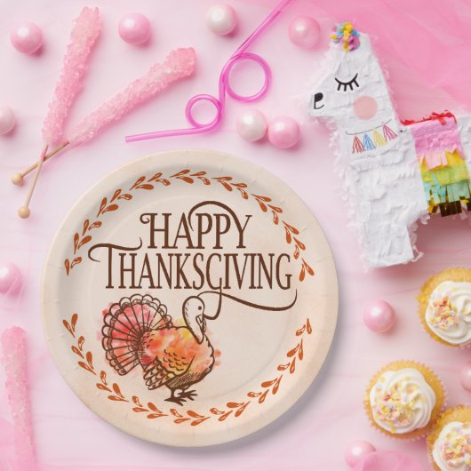 Happy Thanksgiving Pappteller (Party)