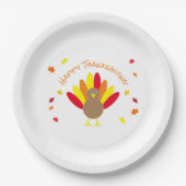 Happy Thanksgiving Pappteller (Vorderseite)