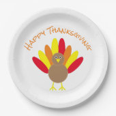 Happy Thanksgiving Pappteller (Vorderseite)