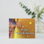 Happy Thanksgiving Patriotic Feiertagspostkarte (Stehend Vorderseite)