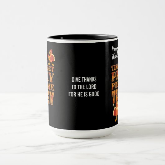 Happy Thanksgiving PERKY FÜR DIE TÜRKEI Christlich Tasse (Zentrum)