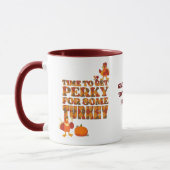 Happy Thanksgiving PERKY FÜR DIE TÜRKEI Kariert Tasse (Links)