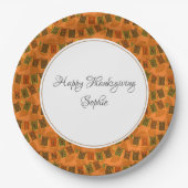 Happy Thanksgiving Personalisiert Pappteller (Vorderseite)