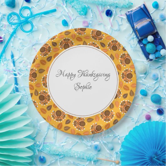 Happy Thanksgiving Personalisiert Pappteller (Party)