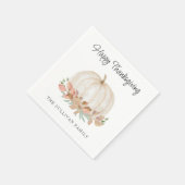 Happy Thanksgiving Personalisiert Pumpkin Serviette (Ecke)