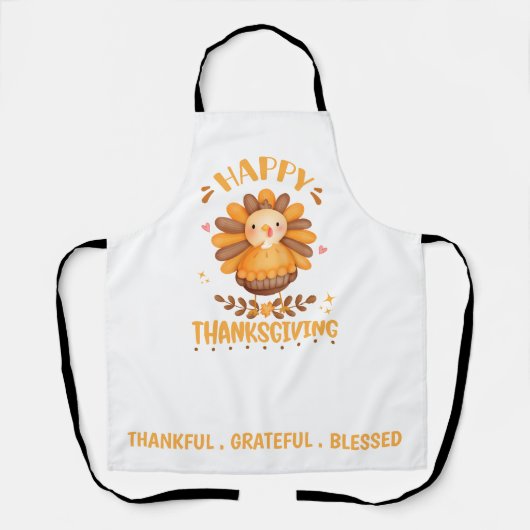 Happy Thanksgiving Personalisiert Schürze (Vorderseite)