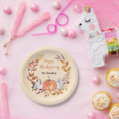 Happy Thanksgiving Personalisierte Papierplatte Pappteller (Party)