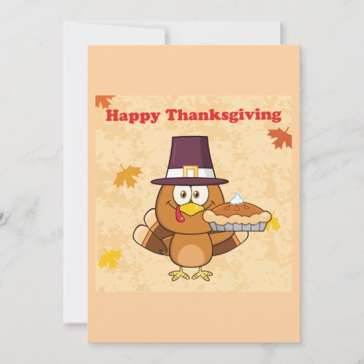 Happy Thanksgiving Pie Einladung (Vorderseite)