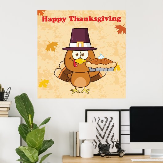 Happy Thanksgiving Pie Poster (Heimbüro)