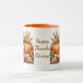 Happy Thanksgiving Pilgrim Cat Tasse (Zentrum)