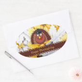 Happy Thanksgiving, populäres Design, Oval Sticker (Umschlag)
