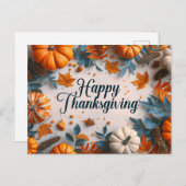 Happy Thanksgiving Postcard Feiertagspostkarte (Vorne/Hinten)