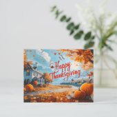 Happy Thanksgiving Postcard Feiertagspostkarte (Stehend Vorderseite)