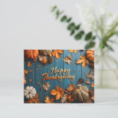 Happy Thanksgiving Postcard Feiertagspostkarte (Stehend Vorderseite)