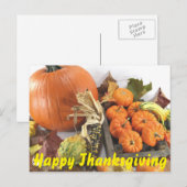 Happy Thanksgiving Postcard Feiertagspostkarte (Vorne/Hinten)