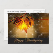 Happy Thanksgiving Postcard Feiertagspostkarte (Vorne/Hinten)
