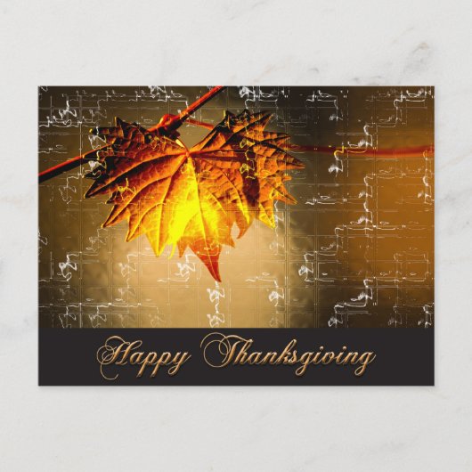 Happy Thanksgiving Postcard Feiertagspostkarte (Vorderseite)