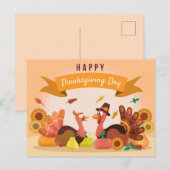 Happy Thanksgiving Postcard Postkarte (Vorne/Hinten)