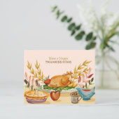 Happy Thanksgiving Postcard Postkarte (Stehend Vorderseite)