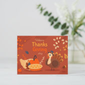 Happy Thanksgiving Postcard Postkarte (Stehend Vorderseite)