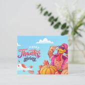 Happy Thanksgiving Postcard Postkarte (Stehend Vorderseite)