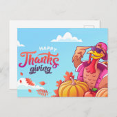Happy Thanksgiving Postcard Postkarte (Vorne/Hinten)