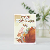 Happy Thanksgiving Postcard Postkarte (Stehend Vorderseite)