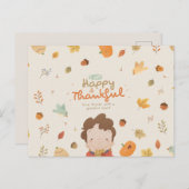 Happy Thanksgiving Postcard Postkarte (Vorne/Hinten)