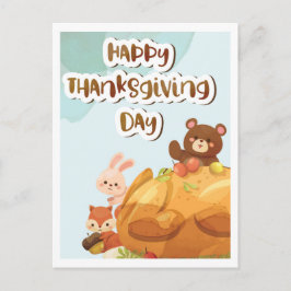 Happy Thanksgiving Postcard Postkarte