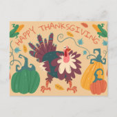 Happy Thanksgiving Postcard Postkarte (Vorderseite)
