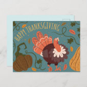 Happy Thanksgiving Postcard Postkarte (Vorne/Hinten)